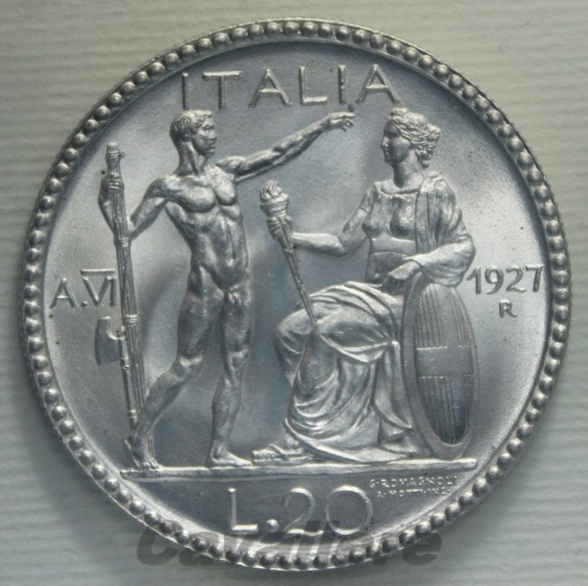 6012 - 20 Lire Ag 1927 VI