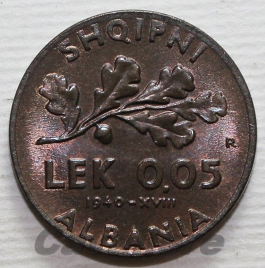 5779 - Albania 0,05 Lek Ba 1940