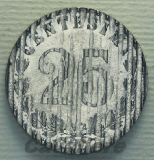 5815 - 25 Centesimi Ni 1902 Annullato -RR-