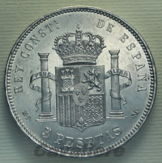 5971 - Spagna 5 Pesetas Ag 1888