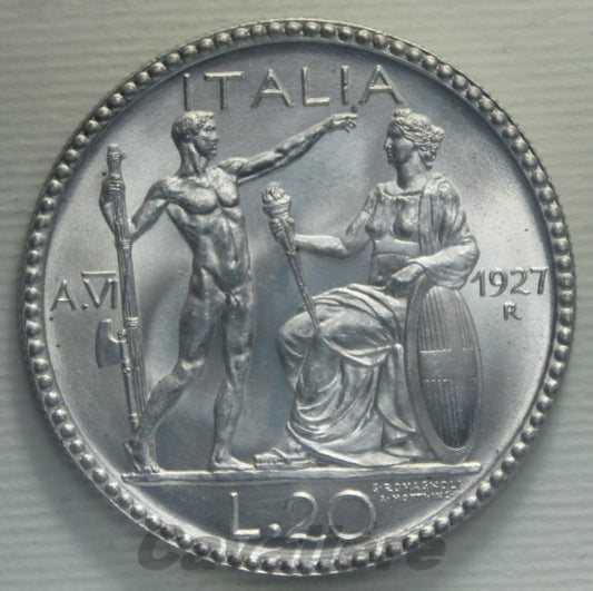 6012 - 20 Lire Ag 1927 VI